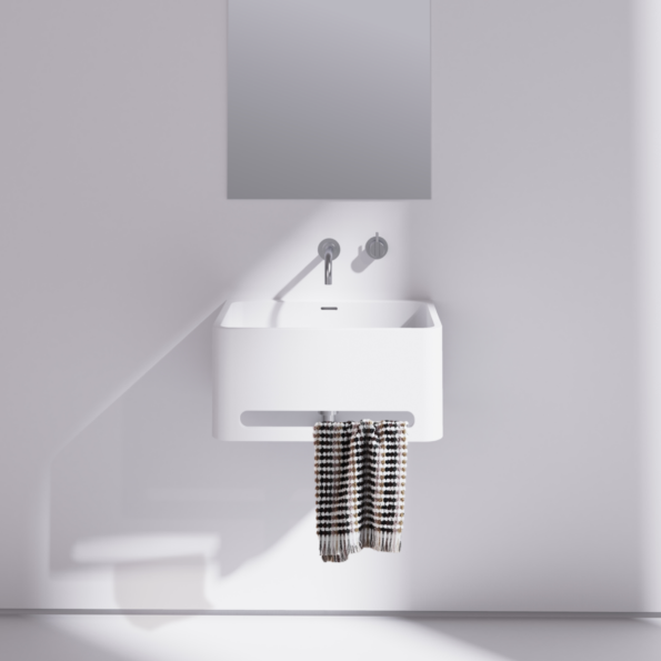 Omvivo Vision basin with towel rail