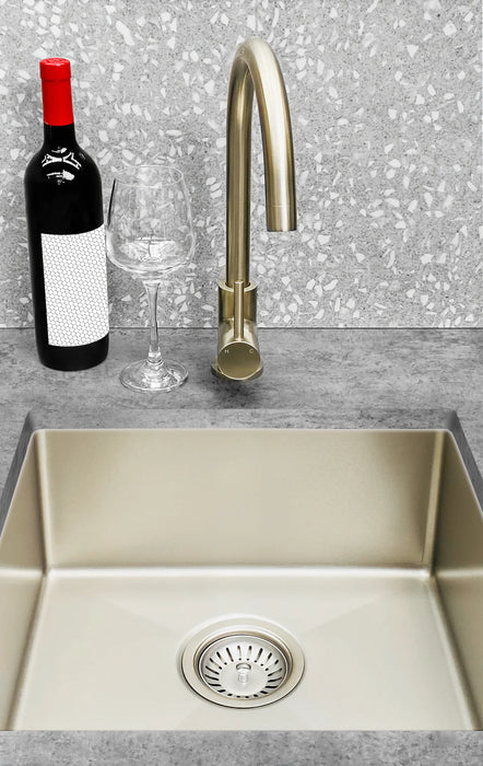 Meir Kitchen Sink - Single Bowl 380 x 440 - PVD Brushed Nickel