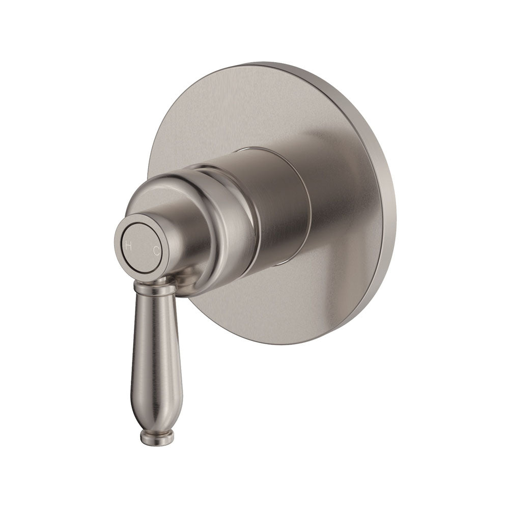 Fienza Eleanor Wall Mixer, Brushed Nickel / Brushed Nickel