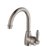 Fienza Eleanor Gooseneck Basin Mixer, Brushed Nickel / Brushed Nickel