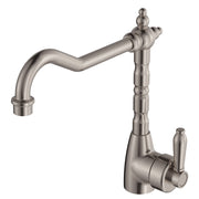 Fienza  Eleanor Shepherds Crook Sink Mixer Brushed Nickel / Brushed Nickel