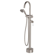 Fienza Eleanor Floor Mixer & Shower Brushed Nickel / Ceramic