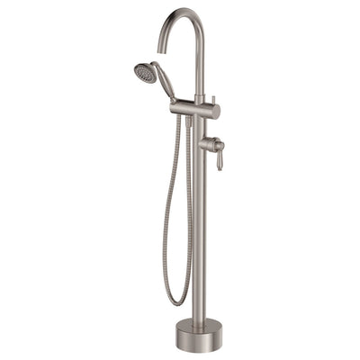 Fienza Eleanor Floor Mixer & Shower Brushed Nickel / Brushed Nickel