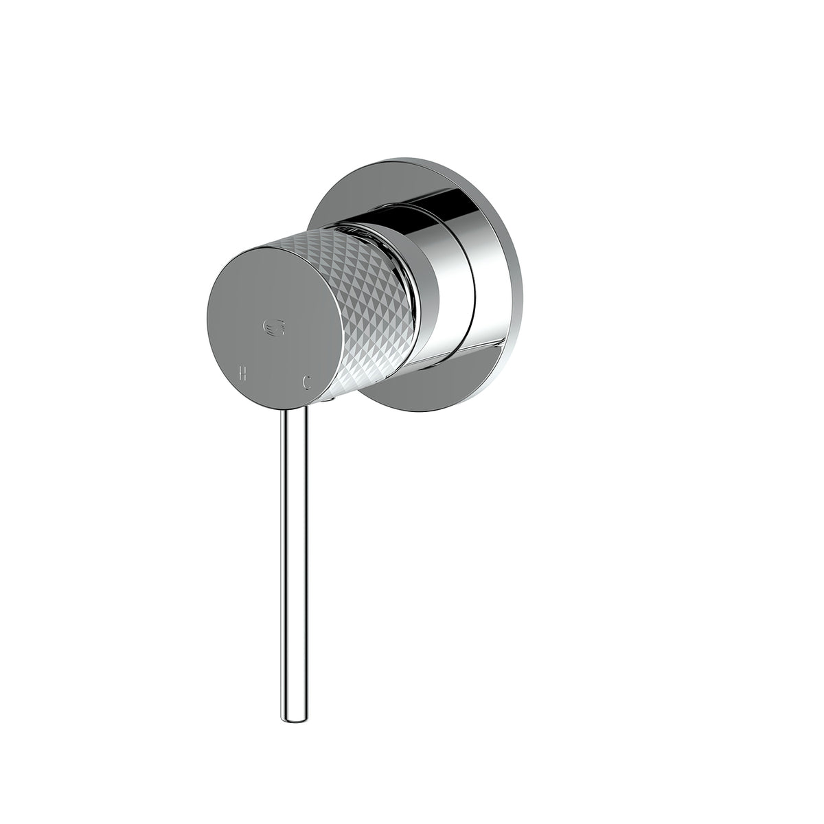 Mika Shower Mixer Trim Set w/Mini Plate - Chrome