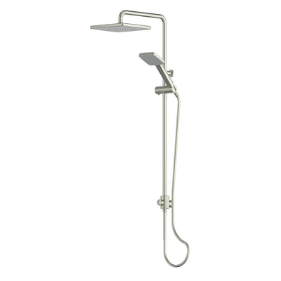 Greens Glide Syntra RainBoost® Twin Rail Shower - PVD Brushed Nickel