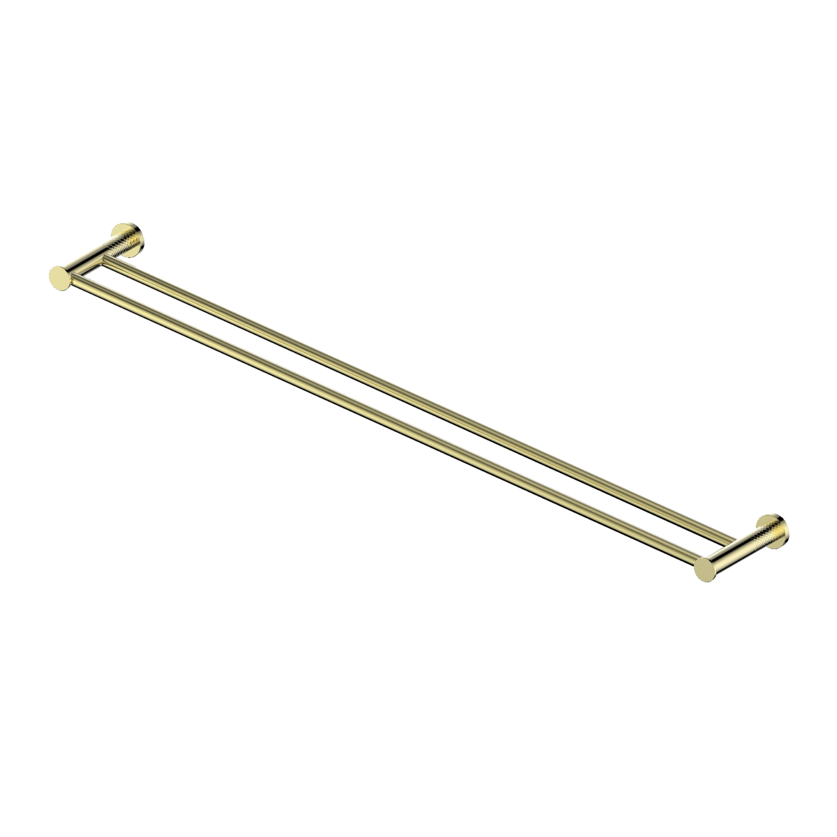 Reflect Double Towel Rail - PVD Brushed Brass