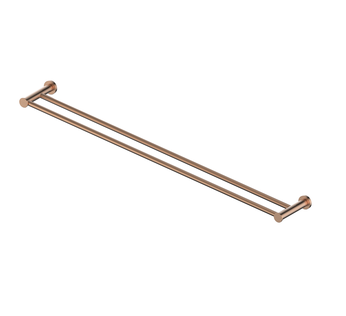 Reflect Double Towel Rail - PVD Brushed Copper
