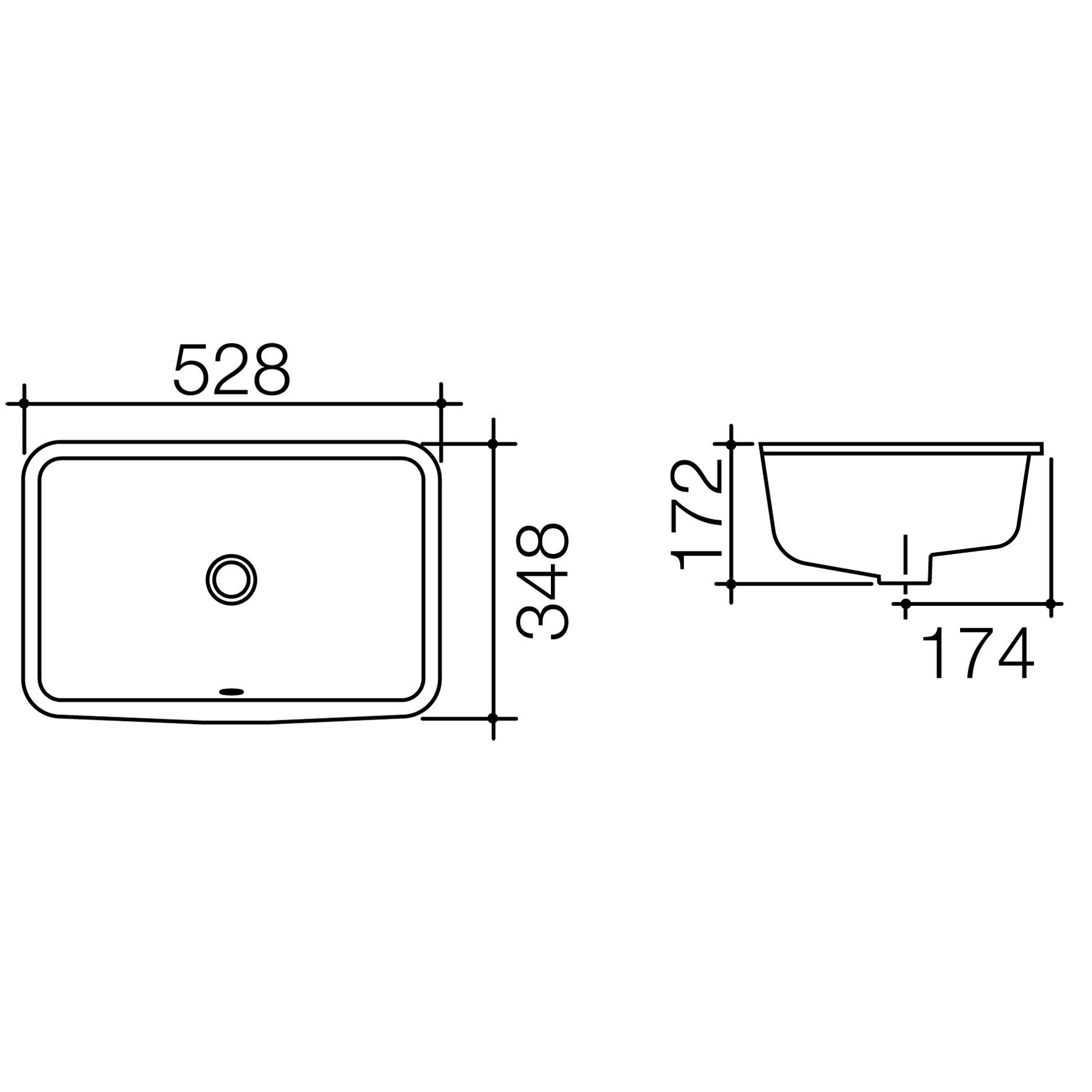Caroma Cube 500 Under Counter Basin