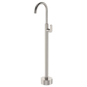 Fienza Empire Slim Floor Mounted Basin/Bath Mixer Brushed Nickel