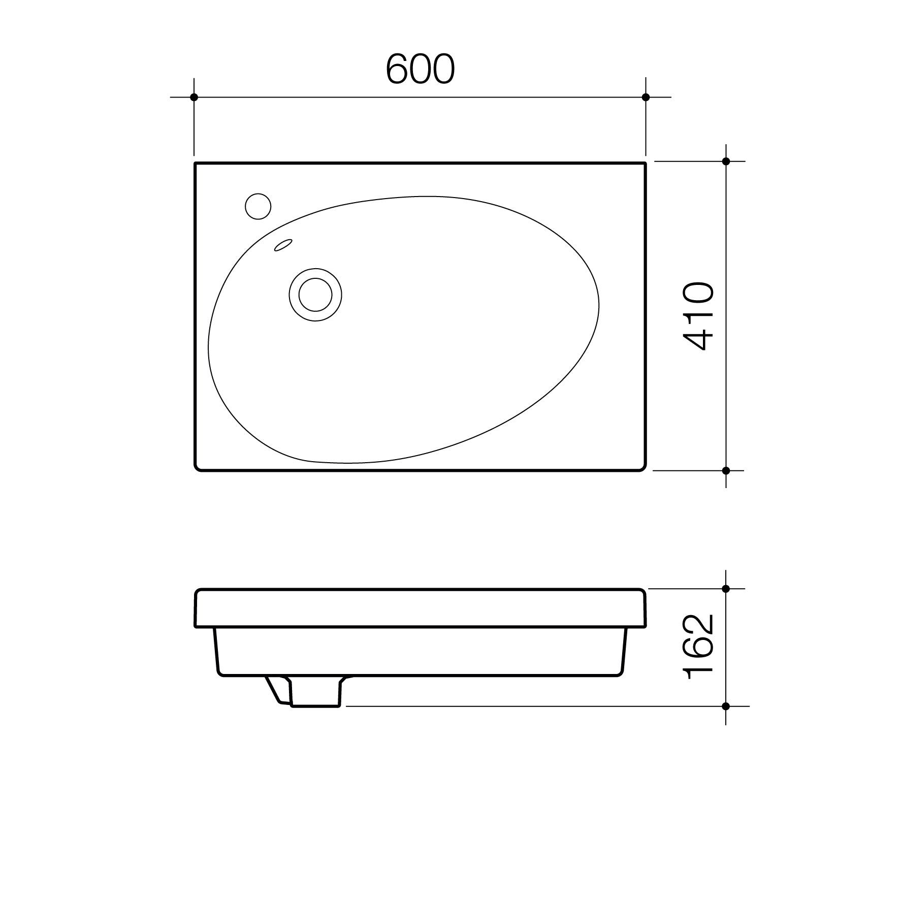 Caroma Contura Freeform Wall Basin