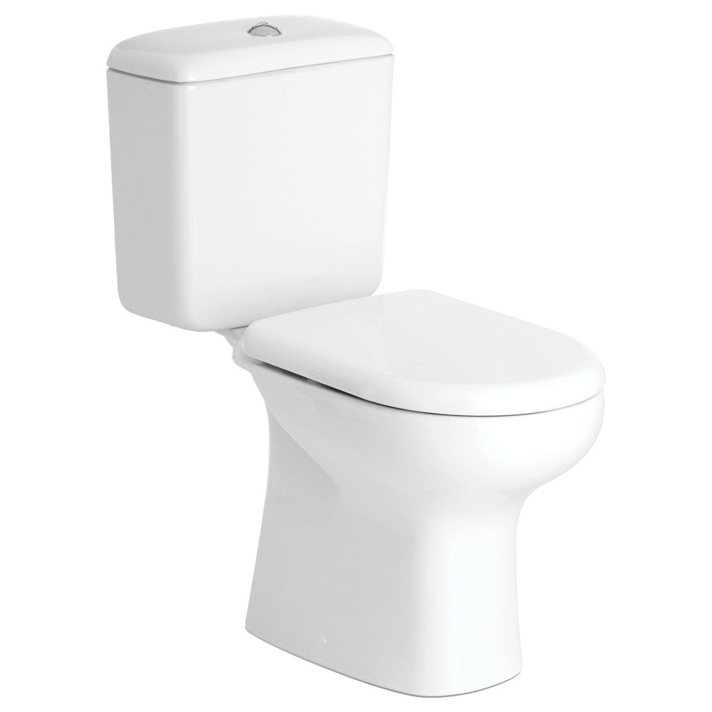 Fienza RAK Liwa White Close-Coupled Toilet Suite Alpine White with S-Trap 240