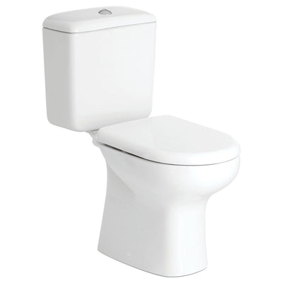 Fienza RAK Liwa White Close-Coupled Toilet Suite Alpine White with P-Trap