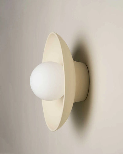 Ceramic Wall Dish Sconce Light - Bone
