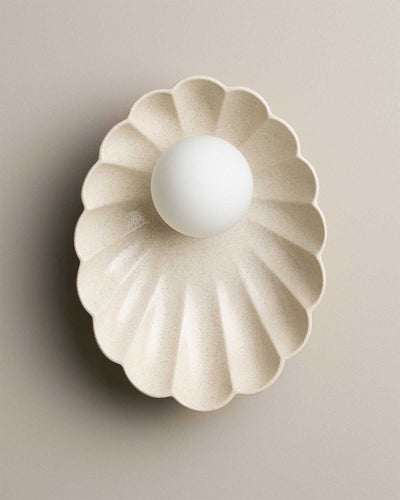 Ceramic Wall Oyster Sconce Light - Poppyseed