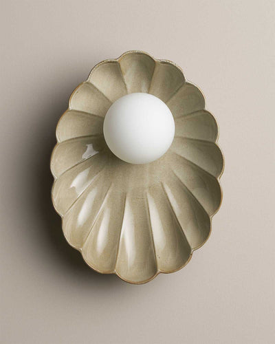 Ceramic Wall Oyster Sconce Light - Saltbush
