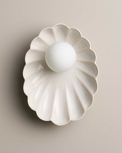 Ceramic Wall Oyster Sconce Light - Coast