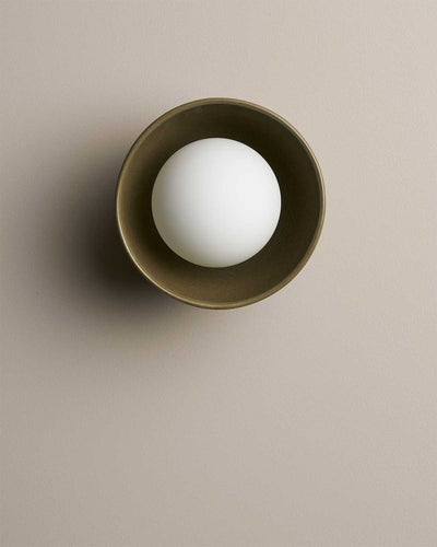 Ceramic Wall Bowl Sconce Light - Olive