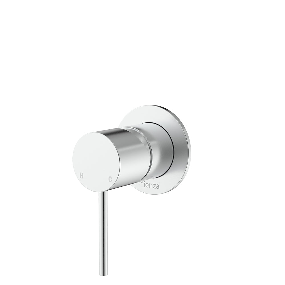 Kaya Outdoor Living Wall Mixer Round Plate Brushed Stainless Steel