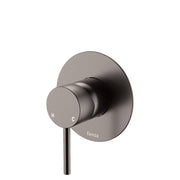 Fienza Kaya Wall Mixer Large Round Plate Gun Metal