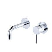 Fienza Kaya Basin/Bath Wall Mixer Set 130mm Chrome
