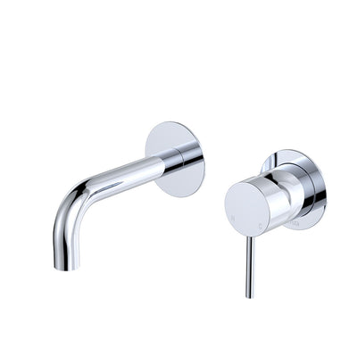Fienza Kaya Basin/Bath Wall Mixer Set 130mm Chrome