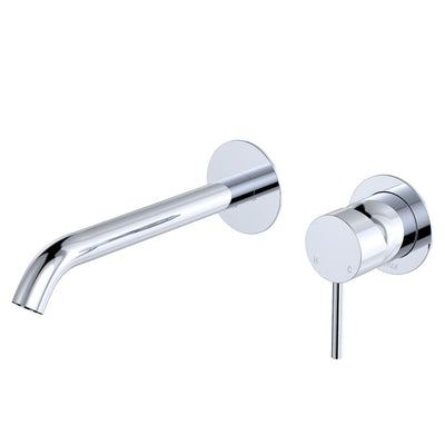 Fienza Kaya Wall Basin/Bath Mixer Set 200mm Chrome
