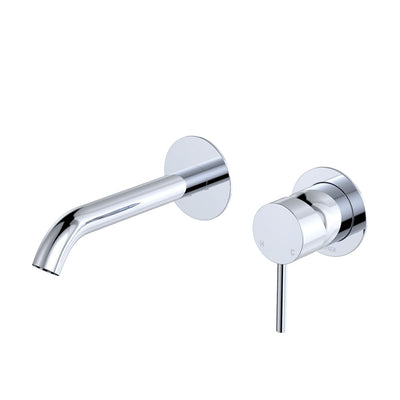 Fienza Kaya Basin/Bath Wall Mixer Set 160mm Chrome