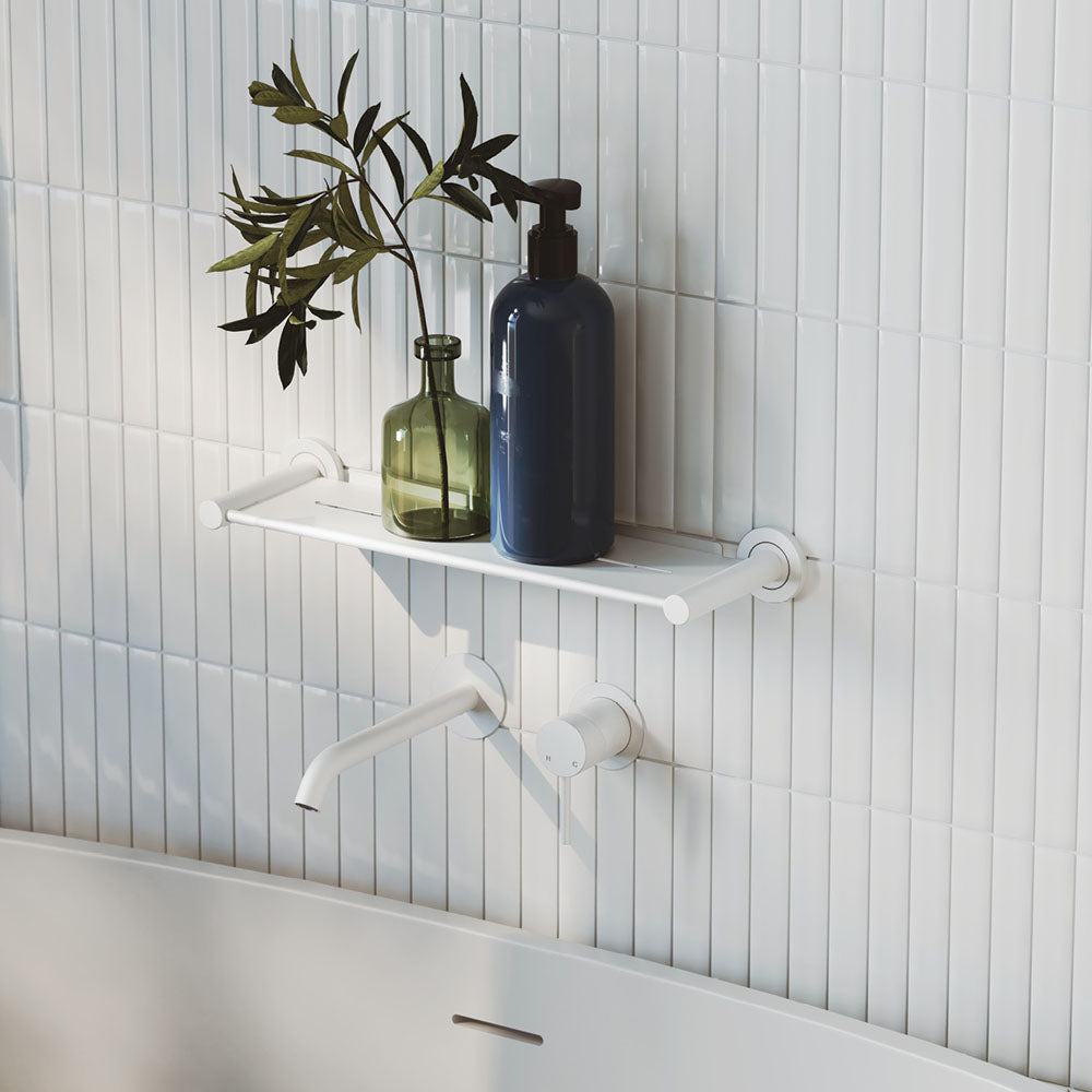 Kaya Basin/Bath Wall Mixer Set 200mm  Matte White