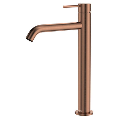 Kaya Tall Basin Mixer Brushed Copper