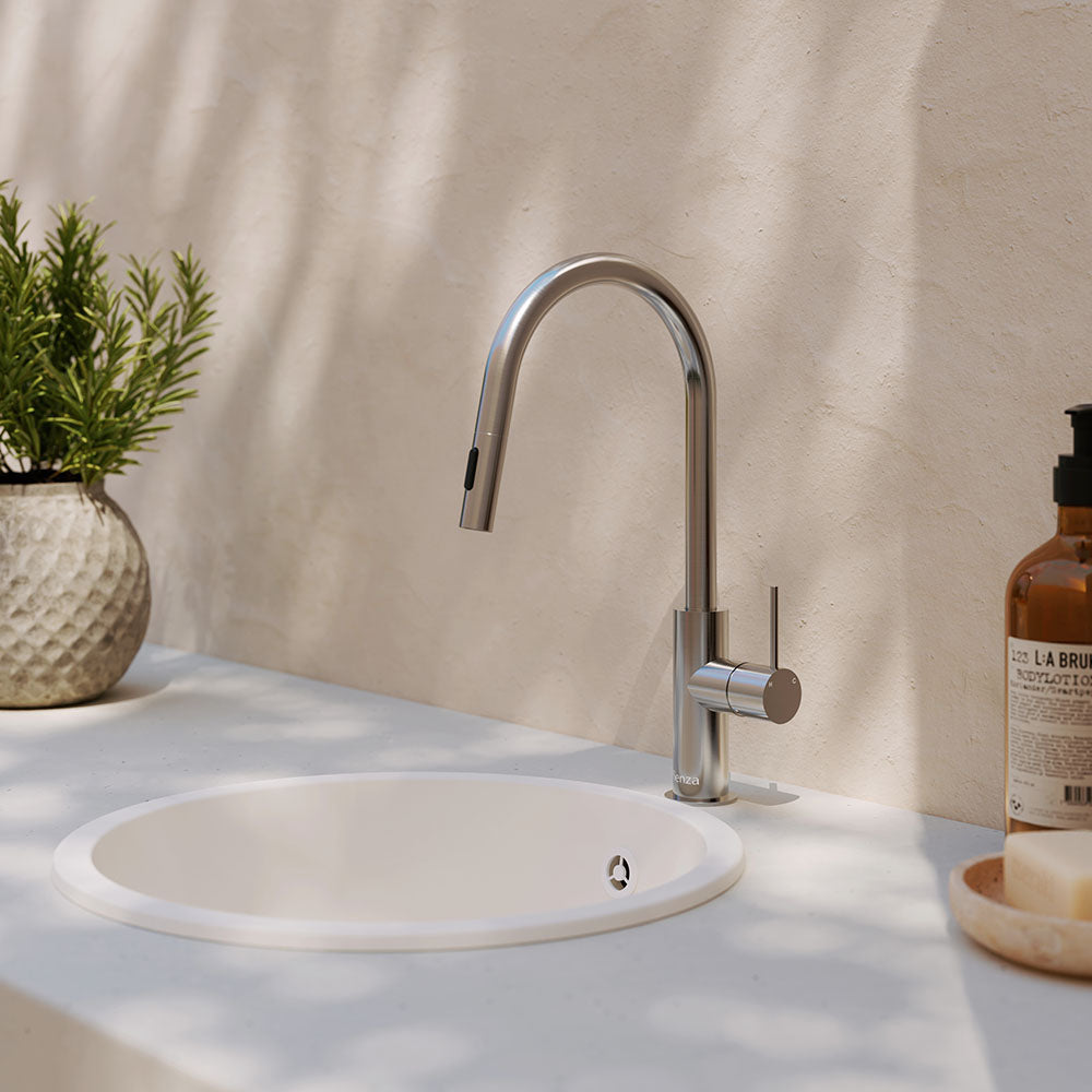Kaya Outdoor Living Pull-Out Sink Mixer Brushed Stainless Steel