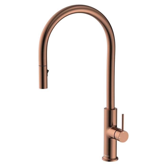 Kaya Pull Out Sink Mixer Brushed Copper