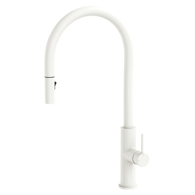 Fienza Kaya Pull Out Sink Mixer Matte White