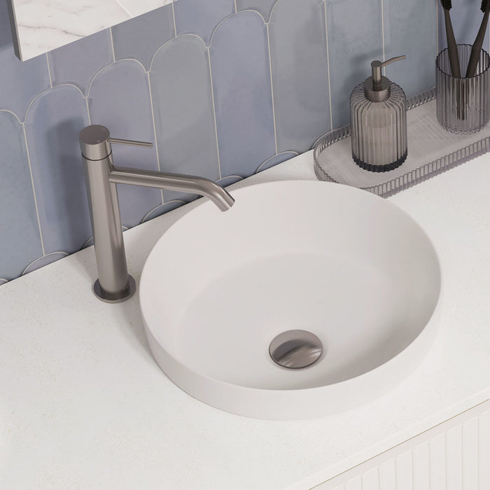 Fienza Kaya Medium Basin Mixer Brushed Nickel