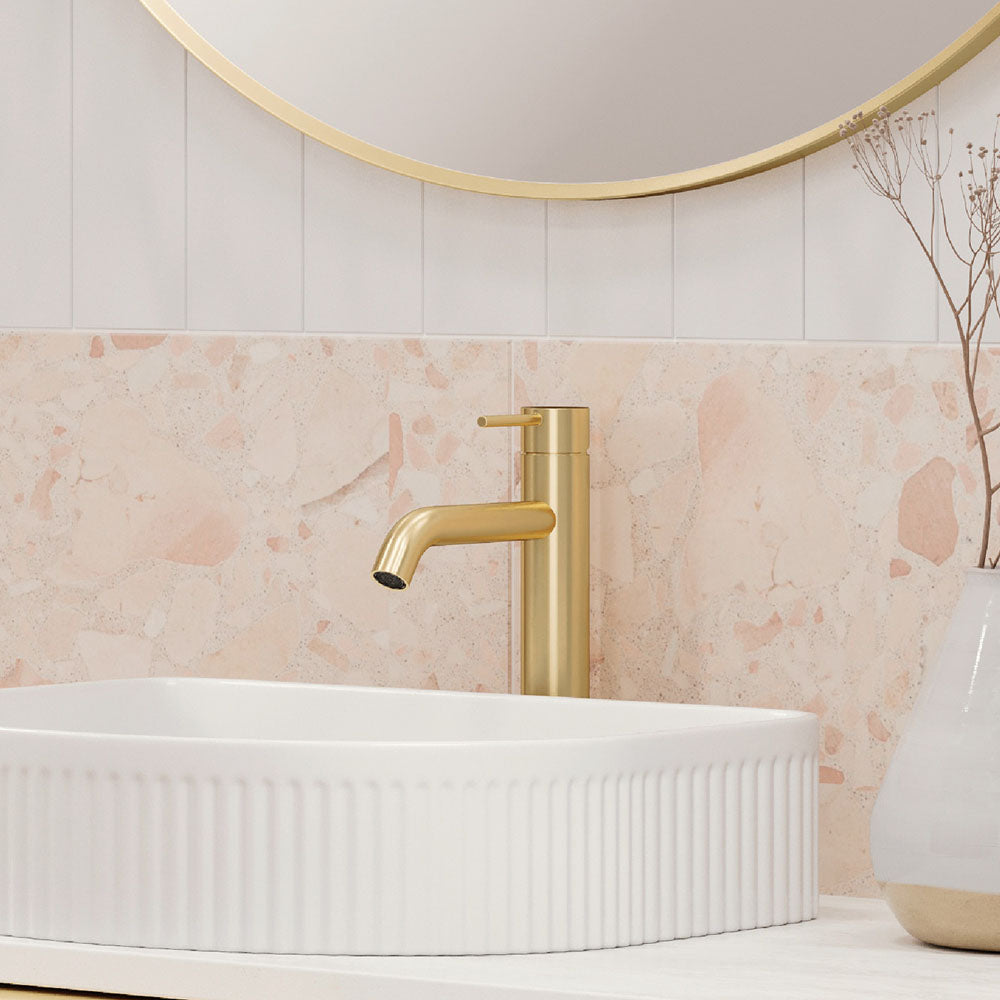 Fienza Kaya Medium Basin Mixer Urban Brass