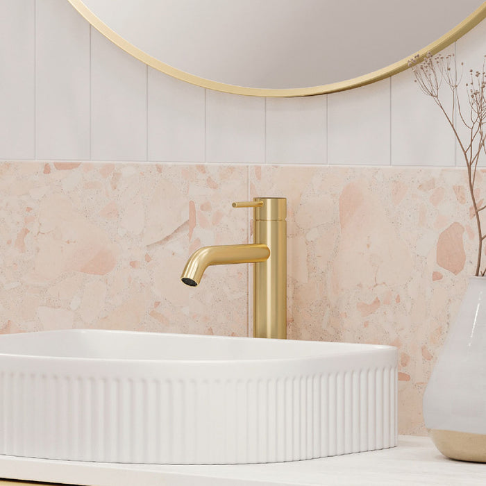 Fienza Kaya Medium Basin Mixer Urban Brass