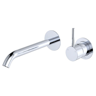 Fienza Kaya Up Wall Basin/Bath Mixer Set 200mm Chrome