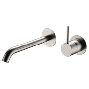 Fienza Kaya Up Wall Basin/Bath Mixer Set 200mm Brushed Nickel