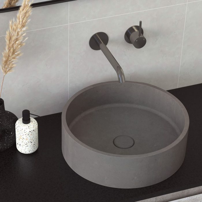 Fienza Kaya Up Basin/Bath Wall Mixer Set 160mm Gun Metal