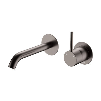Fienza Kaya Up Basin/Bath Wall Mixer Set 160mm Gun Metal