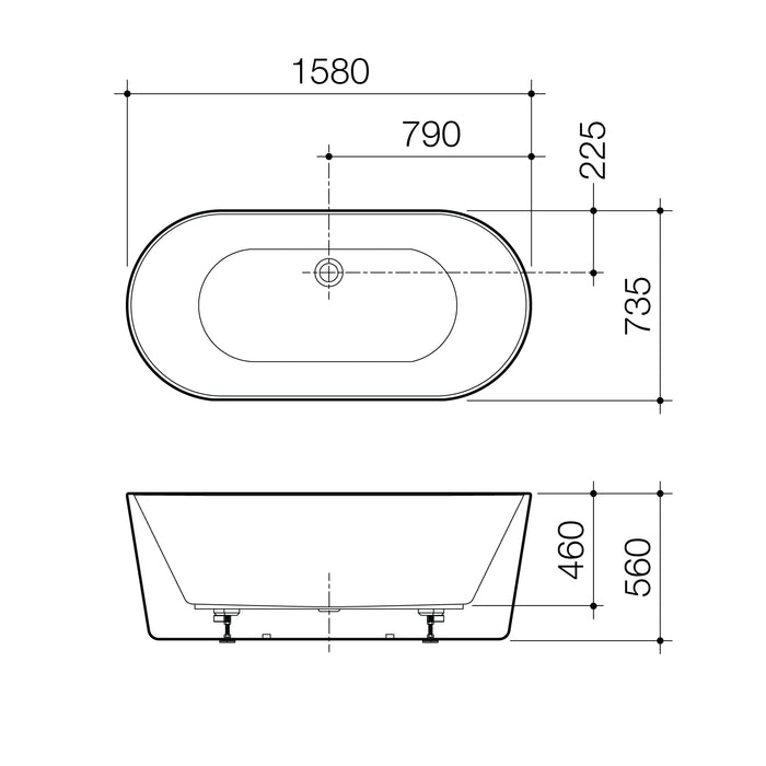 Caroma Urbane II 1600 Freestanding Bath
