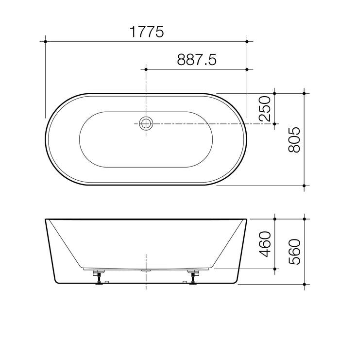 Caroma Urbane II 1800 Freestanding Bath