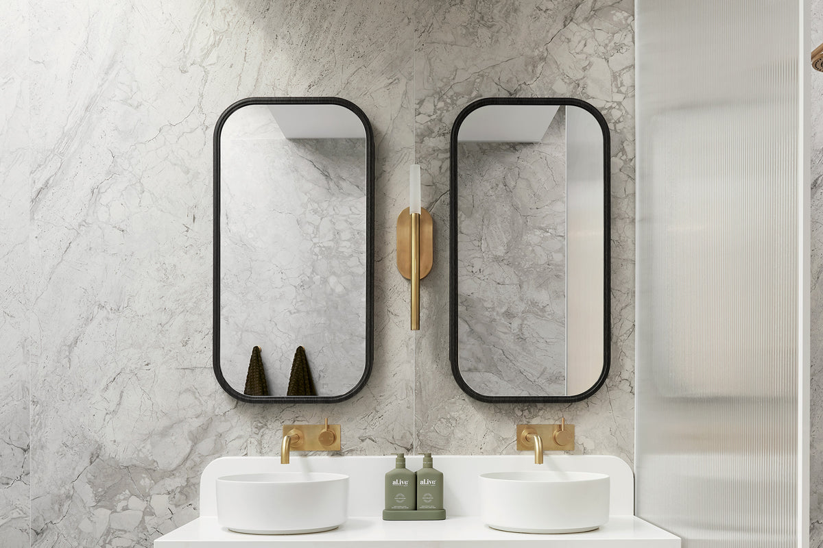 ADP Quinn Mirrored Cabinet installed