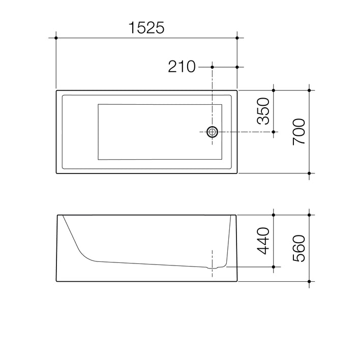 Caroma Liano 1525 Freestanding Bath