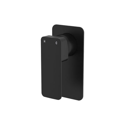Fienza Tono Wall Mixer Rectangular Plate Matte Black