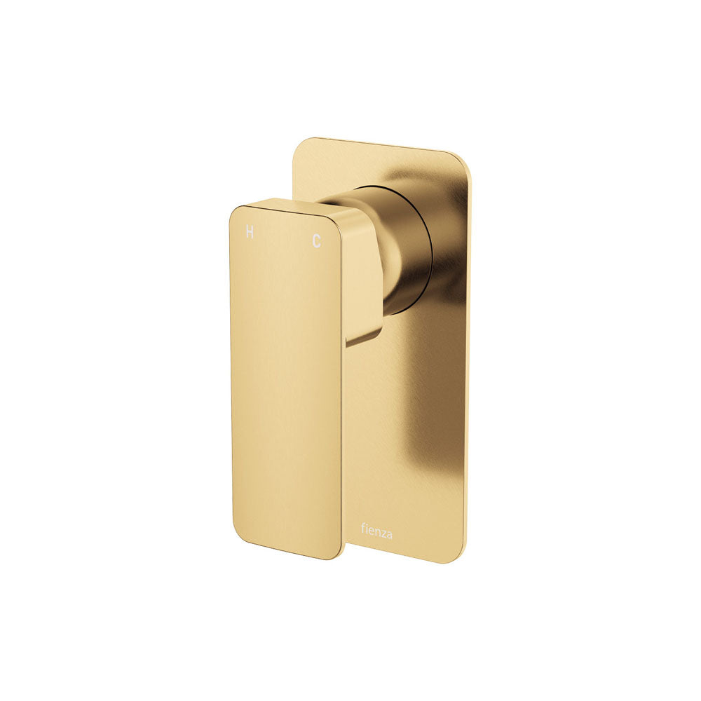 Fienza Tono Wall Mixer Rectangular Plate Urban Brass