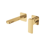 Fienza Tono Basin/Bath Mixer Set Square Plates 160mm Outlet Urban Brass