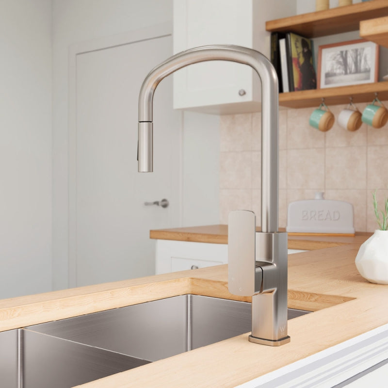 Fienza Pull Out Sink Mixer Brushed Nickel