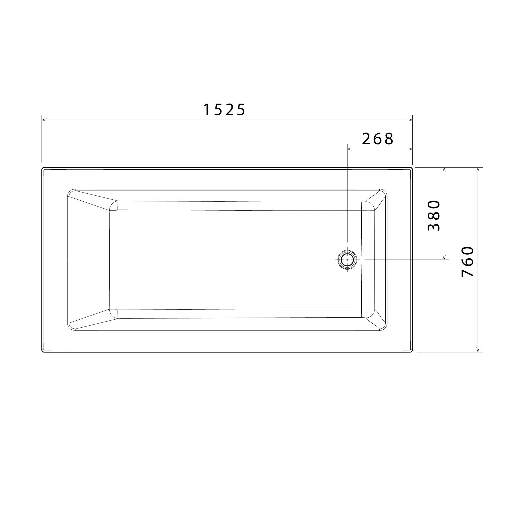 Caroma Newbury 1525 Island Bath