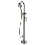 Fienza Tono Floor Mounted Basin/Bath Mixer Brushed Nickel