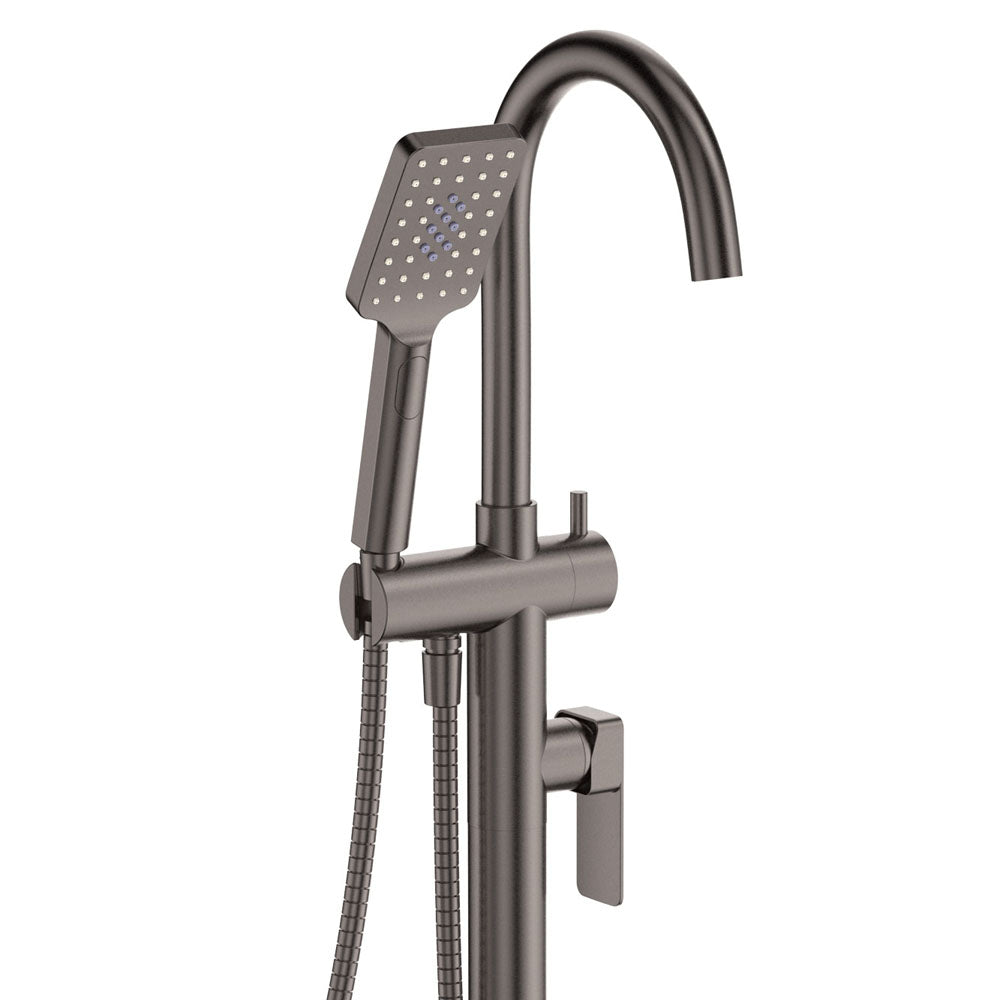 Fienza Tono Floor Mounted Basin/Bath Mixer Gun Metal